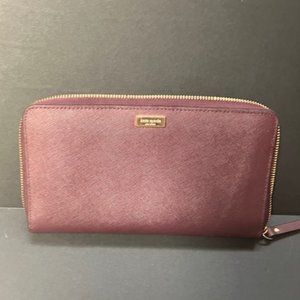 KATE SPADE BURGUNDY CONTINENTAL WALLET